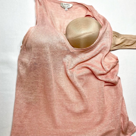 MaxMara Top Sweater V Neck sleeveless made in Italy - Picture 10 of 10